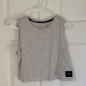 Calvin Klein Women's Heather Gray Crop Top